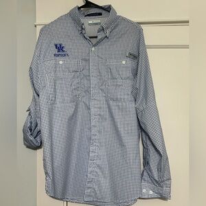 University Of Kentucky Wildcats Columbia PFG Super Tamiami Longsleeve Men Medium